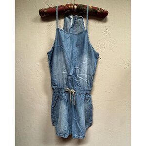 AG-ED Adriano Goldschmied Kids Denim Sleeveless Romper Size Medium Blue New